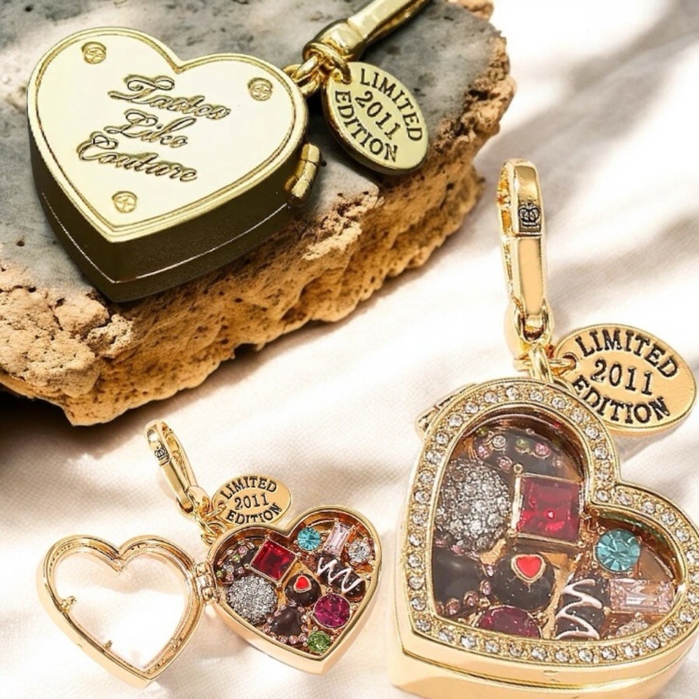 Limited Edition Juicy Couture Gold Heart Locket Pendant